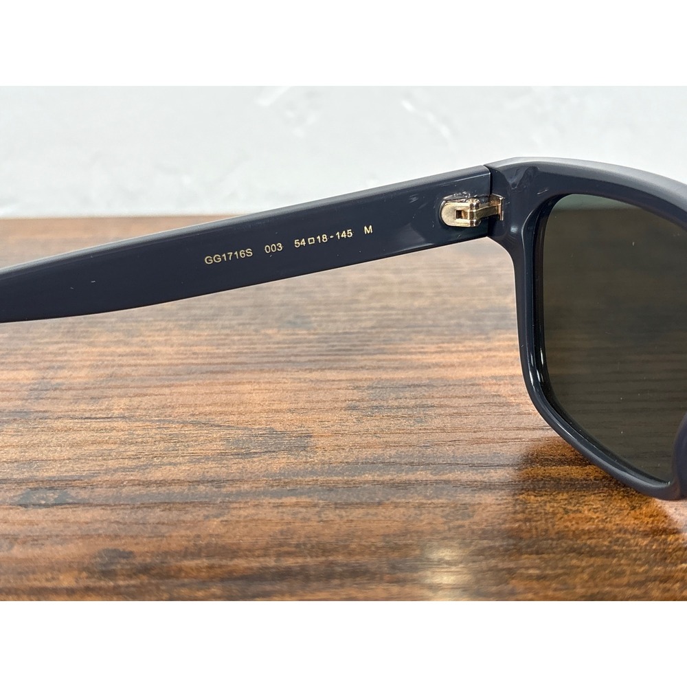 Gucci GG1716S Dark Grey Square Sunglasses Made in Italy 003 54-18-145 - Picture 7 of 8